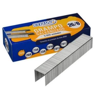 Imagem de Grampos Galvanizado 26/8 Caixa com 5000 Unidades - BRW