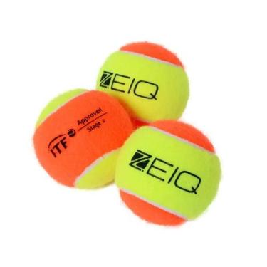 Imagem de Bola Zeiq Beach Tennis Beach Tennis Cor Amarelo Com Laranja Por Kit De