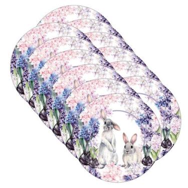 Imagem de Kit Sousplat Páscoa Irmãos Coelho - NSW, 12 Peças, Sem base