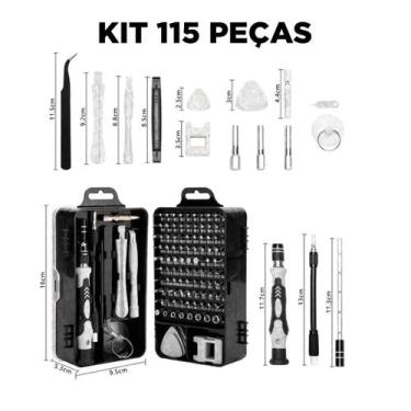 Imagem de Kit Ferramentas Profissional MultiUso Troca de Tela 115 em 1 - BELLATO