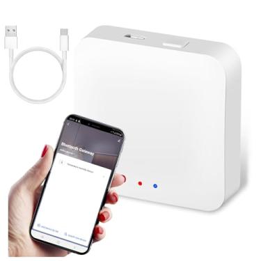 Imagem de KENRONE Smart Gateway, Tuya App Controle Remoto, Smart Home Bridge Hub, Suporte Smart Key Box e Fechadura de Porta para Desbloqueio Remoto (Branco)