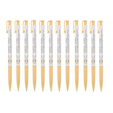 Imagem de ZEESOON Xeno Lunatic Lunny Caneta esferográfica fina de 0,38 mm, 12 unidades, feita na Coreia (laranja, 12 peças)