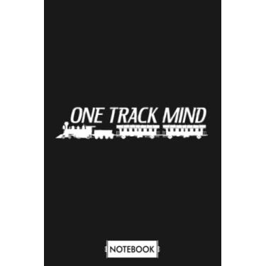Imagem de One Track Mind A76106 Notebook: Matte Finish Cover, Journal, 6x9 120 Pages, Planner, Diary, Lined College Ruled Paper