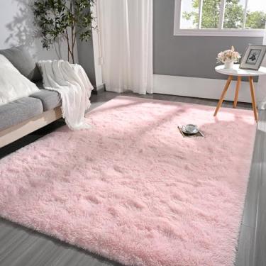 Imagem de Pettop Tapete rosa fofo para quarto, sala de estar, tapete retangular de 9,5 x 1,8 m para meninas e meninos, tapete antiderrapante e lavável para sala de aula, decoração de casa