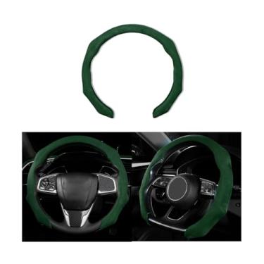 Imagem de Mandark Capa de volante de carro, protetor de volante de veículo esportivo de camurça com encaixe de 38 cm, acessórios de decoração de interiores automotivos confortáveis e antiderrapantes, universal