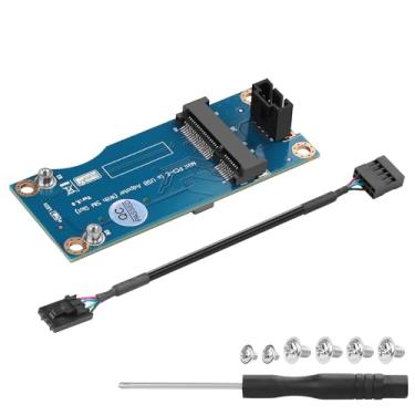 Imagem de GINTOOYUN Mini cartão PCI-E WWAN/LTE para placa-mãe adaptador USB de 9 pinos mini PCIE 3G/4G placa de rede para placa-mãe Conversor de teste USB de 9 pinos com slot SIM para cartões WWAN/LTE