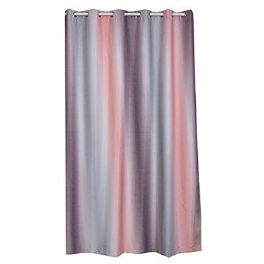 Imagem de Cortinas de 39,4 * 98,4 polegadas para quarto, cortinas de janela de banheiro modernas, painel de cortina de janela gradiente listrado sala de estar quarto (gradiente de listra rosa)
