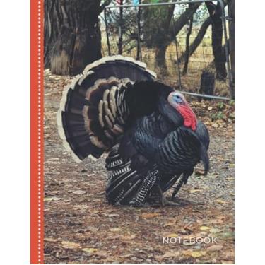 Imagem de Notebook: Pretty Wild Turkey Photo Cover Design/College Ruled 8.5x11 Letter Size / 120 Blank Lined Pages for School/Work/Journaling/Writing/Note Taking