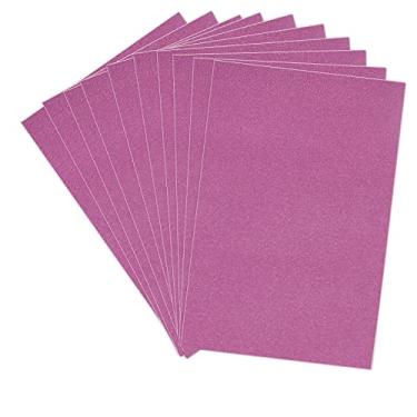 Imagem de Papel de cartolina com glitter, 20 folhas adesivas com glitter, pacote de papel A4, autoadesivo, 20,8 x 29,5 cm, papel adesivo com glitter para artesanato DIY (rosa vermelha)