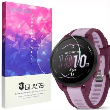 Imagem de Lamshaw Película protetora de tela compatível com Garmin Forerunner 165, [pacote com 3] Película protetora de tela de vidro temperado 9H compatível com Garmin Forerunner 165 Music/Forerunner 165