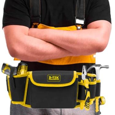 Imagem de Arriata Cartucheira Cinto Carpinteiro Marceneiro Multiplos Bolsos Carrega Ferramentas Cintura Organizador Eletricista Mecânico Pedreiro Utilidades Bolsa Ajustável