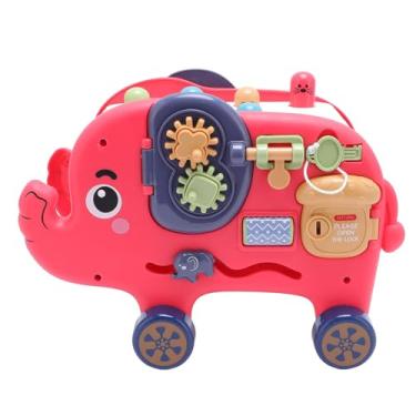 Imagem de Elefante de Desenho Animado Infantil de Brinquedo, Conjunto de Pratos de Desenhos Desenhados para Crianças para Crianças (Vermelho)