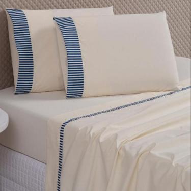 Imagem de Conjunto De Lencol Casal Super King Luna 04 Pçs Toque Super Macio - JM