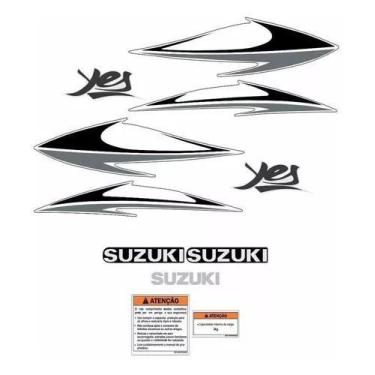Imagem de Kit Faixas Adesivo Compativel Suzuki Yes 125 2008 Grafite - Resitank