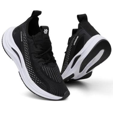 Imagem de Tênis Esportivo Feminino Confortável Para corrida - EC SHOES, 38, Pret