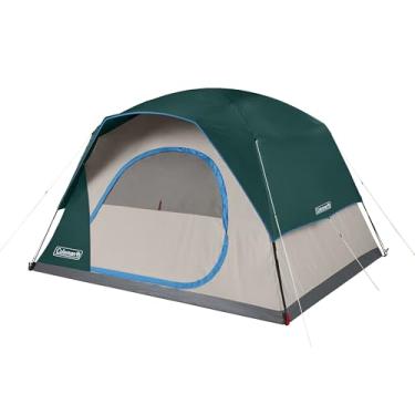 Imagem de Coleman Barraca Skydome com configuração de 5 minutos, barraca à prova de intempéries para 2/4/6/8 pessoas com bolsa de chuva e bolsa de transporte, 20% mais espaço do que dosséis tradicionais