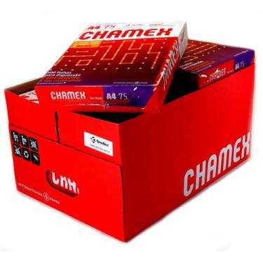 Imagem de Kit 10 Pacotes de Papel Sulfite 500 Folhas A4 75g Chamex Branco