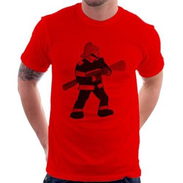 Imagem de Camiseta Bombeiro - Foca na Moda, Vermelho, M
