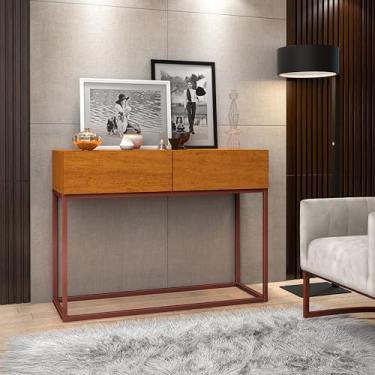 Imagem de Aparador Eros 90cm Comprimento Pés Em Metal Cobre Móvel Naturale