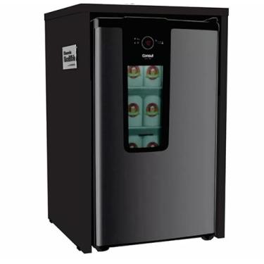 Imagem de Bancada Bar Para Embutir Cervejeira Frigobar Adega Vinhos PRETO