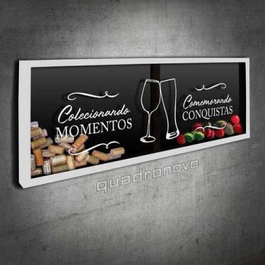 Imagem de Porta Rolhas e Tampinhas Panorâmico - Comemorando conquistas - Quadro 