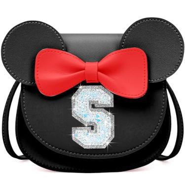 Imagem de OYLOLA Bolsa de presente de aniversário para meninas, presente de Páscoa para crianças, crianças, meninas, carteira, bolsa transversal, Preto, P