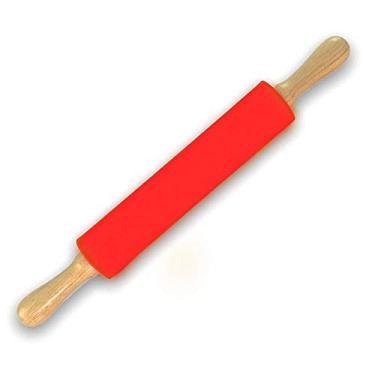 Imagem de Rolo Para Massas 47x6cm Silicone E Madeira