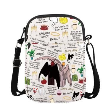 Imagem de XYANFA Bolsa tiracolo para programas de TV Omens Lover Gift Omens TV Show Fans Gift TV Show Gift For Women Omens TV Show Shoulder Bag, I Didn't Really Fall