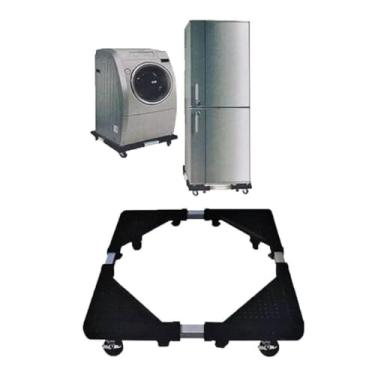 Imagem de Suporte De Geladeira Maquina De Lavar E Fogão Inox Com Rodinhas