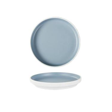 Imagem de Utensílios de mesa grossos e duráveis, pratos de vegetais, talheres de porcelana, tigelas de arroz - 78013-9,5 - azul e branco