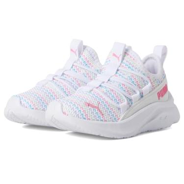 Imagem de PUMA Tênis infantil unissex Softride One4all sem cadarço, Puma Branco-rápido rosa, 12 Little Kid