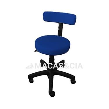 Imagem de Cadeira Mocho Com Encosto Com Ajuste De Altura A Gás Várias Cores - BE