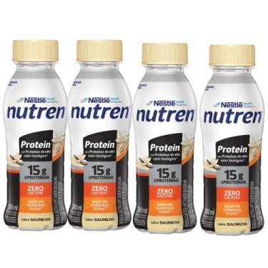 Imagem de Kit 4 Nutren Protein 15g de Proteínas Sabor Baunilha Zero Lactose 260m