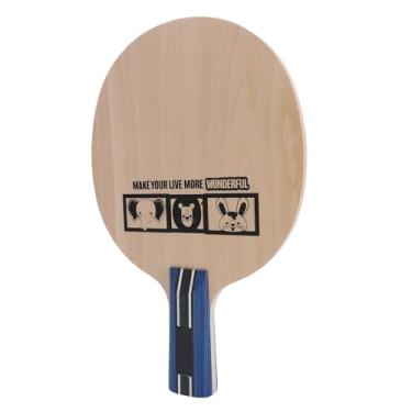 Imagem de Raquete De Tênis De Mesa, Paddles Paddle Equipamento De Tênis De Mesa para Crianças 5 Camadas De Madeira Pura Baseboard Basswood (Penhold curta alça)