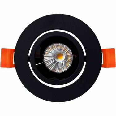 Imagem de SPOT LED REDONDO DIRECIONAVEL EMBUTIR 10W 3000k ALUMINIO PRETO EMBULED