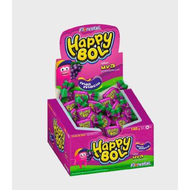 Imagem de Chiclete Happy Bol Uva 140g Florestal