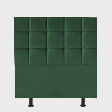 Imagem de Cabeceira Estofada Espanha 120cm Viúva Solteirão Para Cama Box Quarto Suede Verde - Ahz Móveis