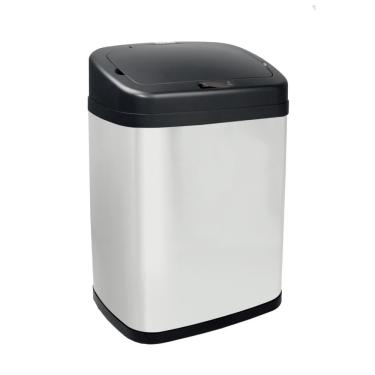 Imagem de Lixeira galvanizada automatica 20L retangular oikos aço inox