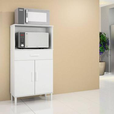 Imagem de Balcão Armário Organizador Microondas e Forno Duplo