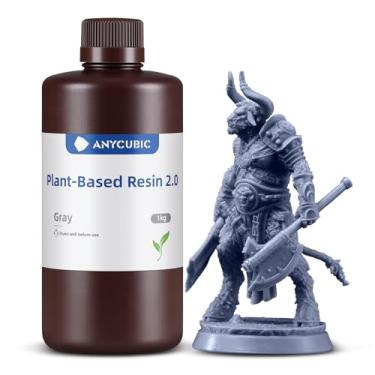 Imagem de ANYCUBIC 3D Printer Resin, 405nm UV Plant-Based Rapid Resin, Low Odor, Photopolymer Resin for LCD 3D Printing,1kg Grey