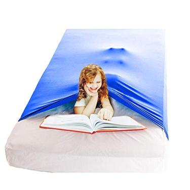 Imagem de Nappo Cobertor de compressão sensorial para crianças e adultos - cobertor ponderado alternativo, fresco, elástico, lençóis respiráveis (tamanho solteiro, 96,5 x 152,4 cm, azul royal)