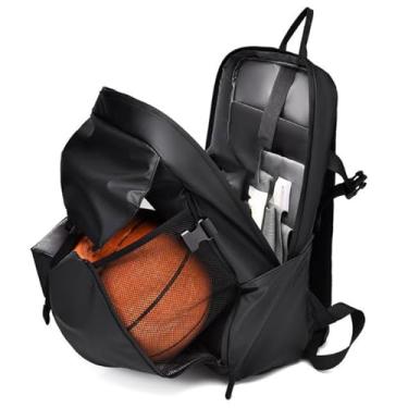 Imagem de Mochila Capacete de Motocicleta, 20 a 35l de Grande Capacidade Backpack de Pilotagem Com Vários Compartimentos e Alça de Ombro Ajustável Backpack de Viagem Respirável Leve (Preto)