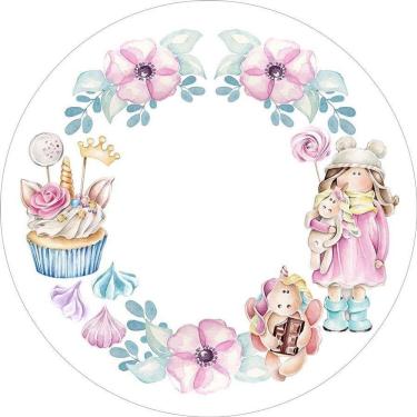 Imagem de Painel Redondo Tecido Sublimado 3D Bonecas Russas Frd-5622