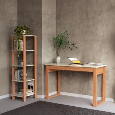 Imagem de Mesa Escrivaninha c/ Estante Industrial Dalla Costa 100% MDF - Pradel 