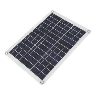 Imagem de Painel Solar de 15w 12V, Painel de Carregamento Solar de Silício Monocristalino para a Campainha da Câmera de Vigilância, Com USB, CD, Soquetes Tipo C, Classificação IP65,