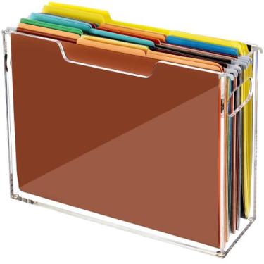 Imagem de Organizador de pastas de arquivos Tfirhuoe Acrylic Clear, pacote com 1
