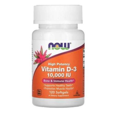 Imagem de Vitamina D3 10.000 Ui 120 Caps Now Foods Importada Original - sku 2157