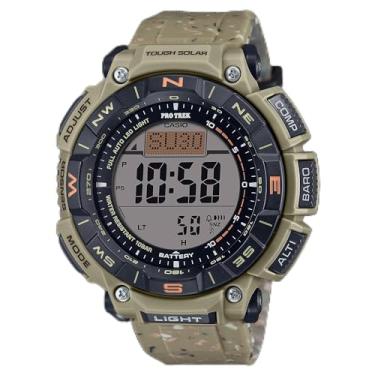 Imagem de Casio Relógio digital Pro Trek Tough Solar ecologicamente correto de resina de base biológica PRG-340-SC-5CR, Bege