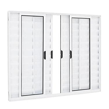 Imagem de Veneziana 6 folhas 1,00x2,00 sem grade no alumínio branco