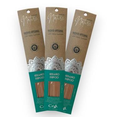 Imagem de Kit com 3 Incensos Naturais e Artesanais Vareta Nature Gerânio Egípicio
